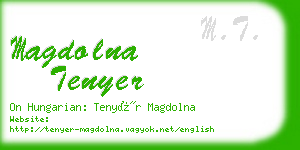 magdolna tenyer business card